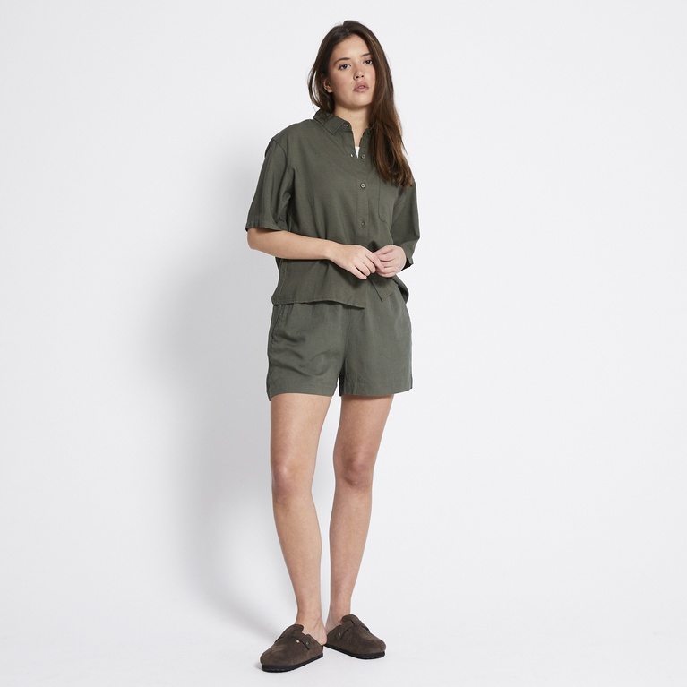 Kurzarm-Leinenbluse "Dana"